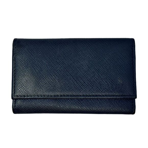 Prada Leather Trifold 6 Key Holder 2.5” x 4” x 0.5” - Picture 1 of 9